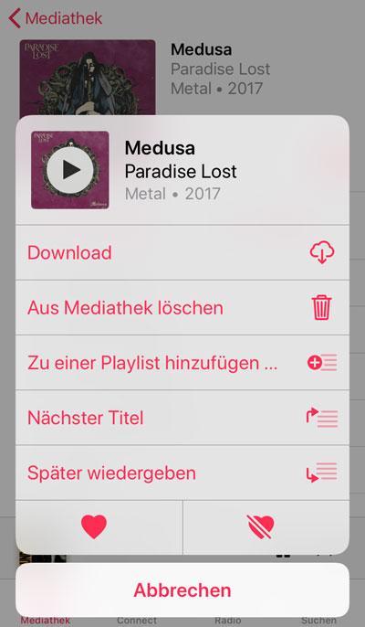 "Nächster Titel" und "später wiedergeben" - Nützliche Funktionen der Apple Musik App